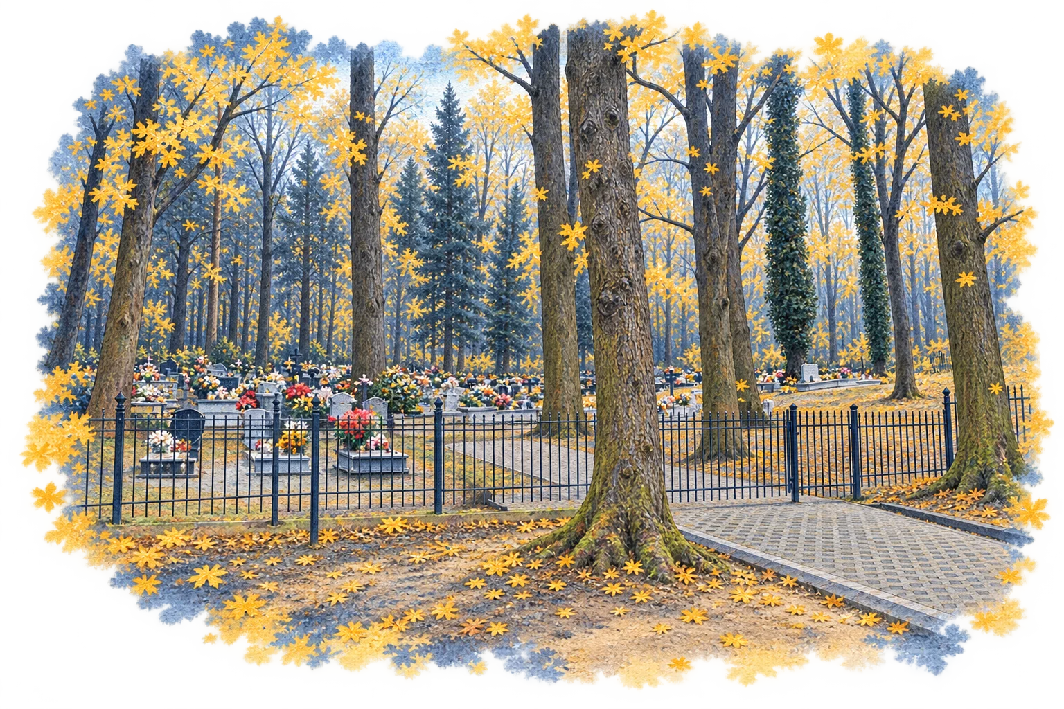 Cmentarz w Bojanicach - ilustracja
