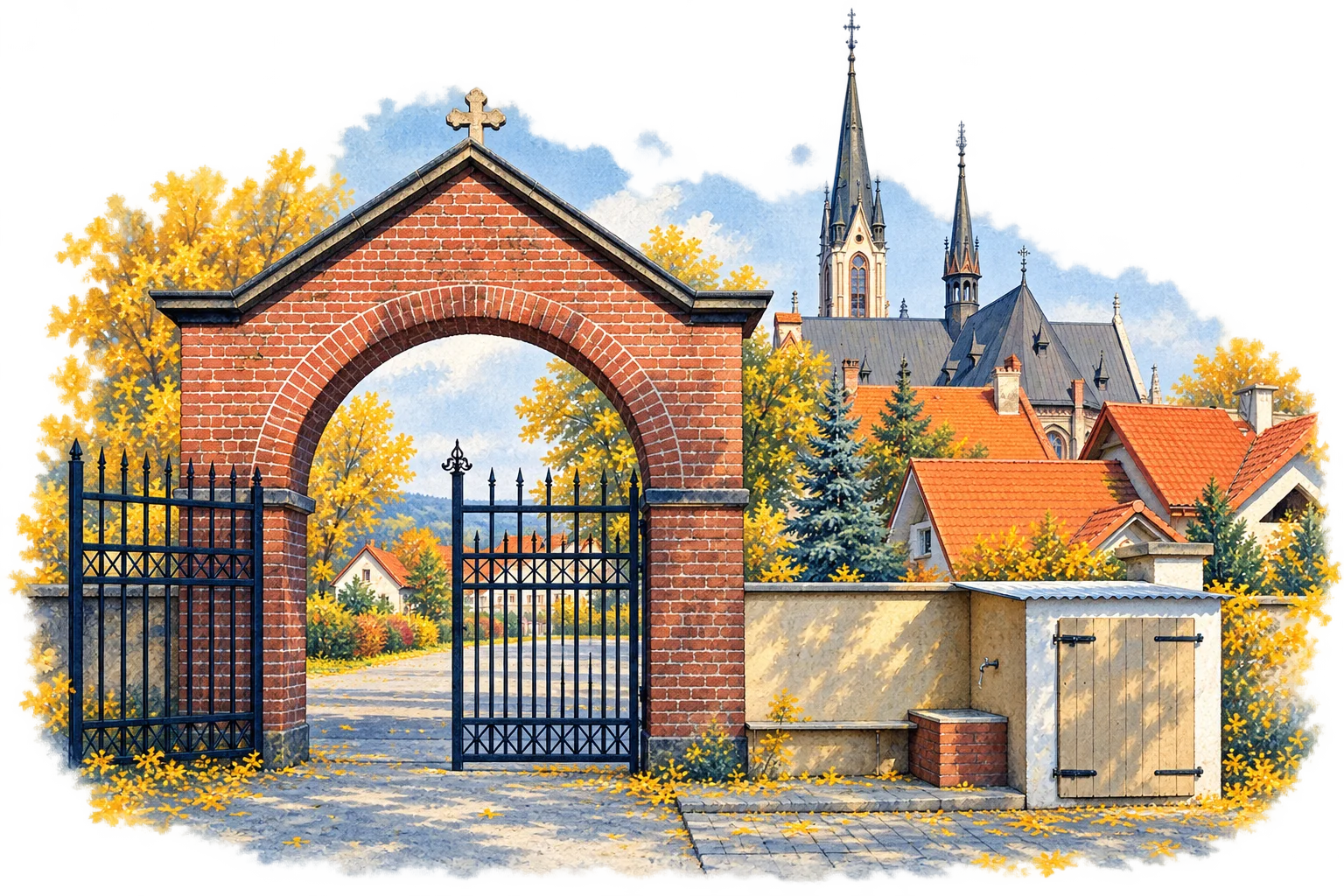 Cmentarz parafii św. Antoniego przy ul. Ogrodowej w Pieszycach - ilustracja