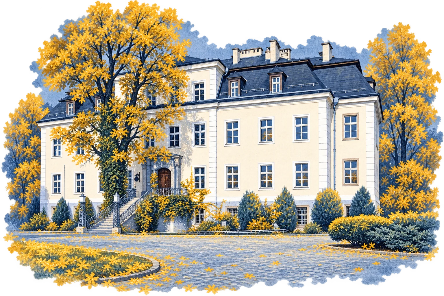Pałac w Krzyżowej, gmina Świdnica - ilustracja