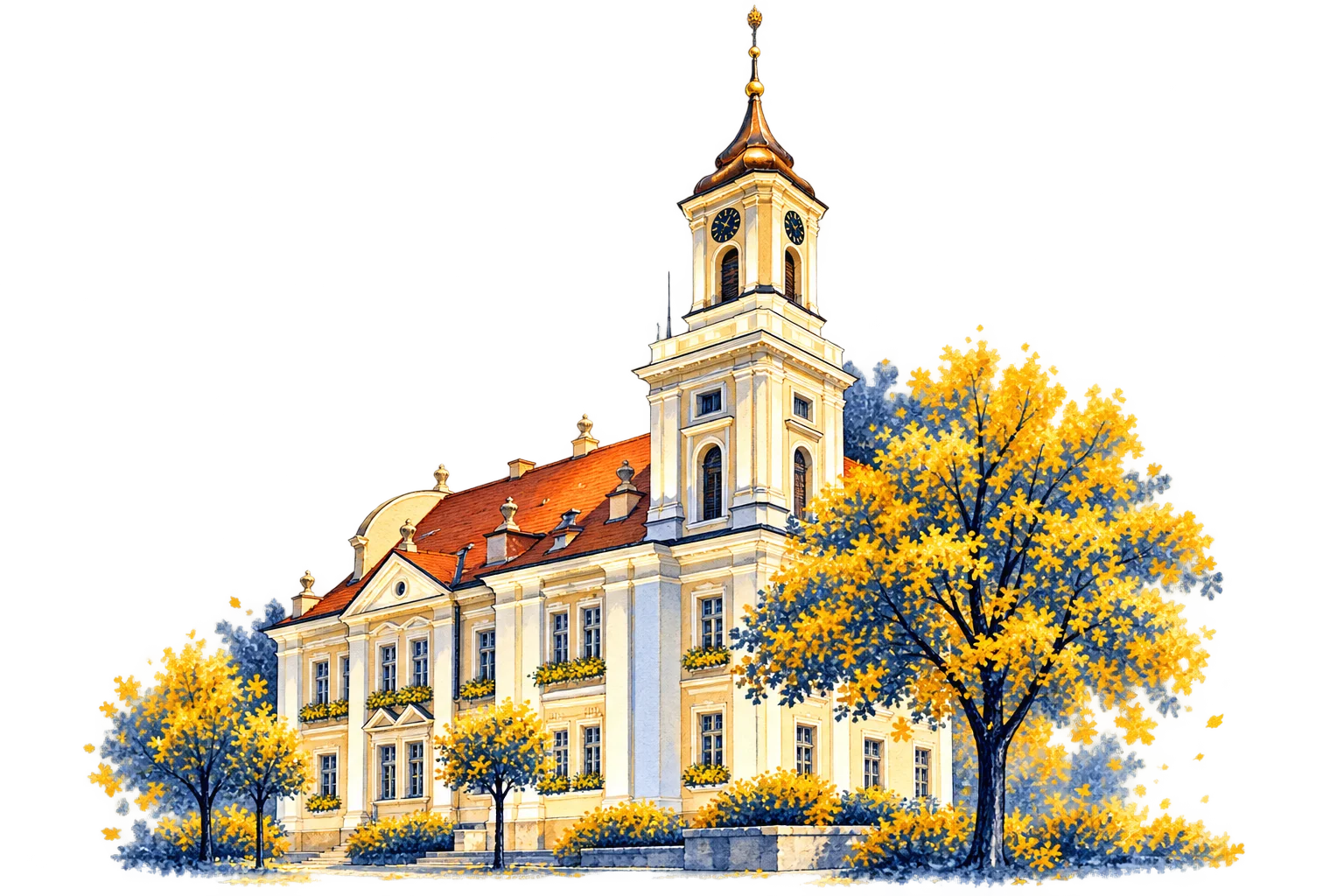Ratusz w Świebodzicach - ilustracja